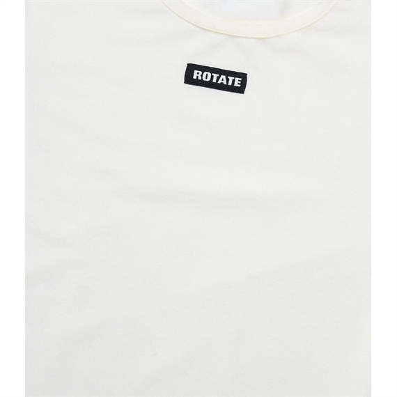 Rotate Short Sleeve Logo T-Shirt, Egret
